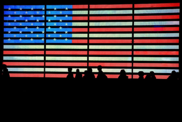 A visual representation of the political spectrum in the United States, with clear delineations between liberal and conservative ideologies. The image highlights the increasing distance between the two sides and the dwindling number of moderates.