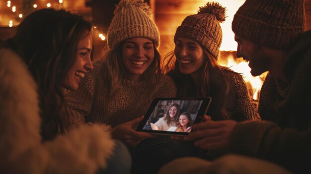 A still image of a group of people embracing, symbolizing the warmth and connection that heartwarming viral videos evoke in their viewers.