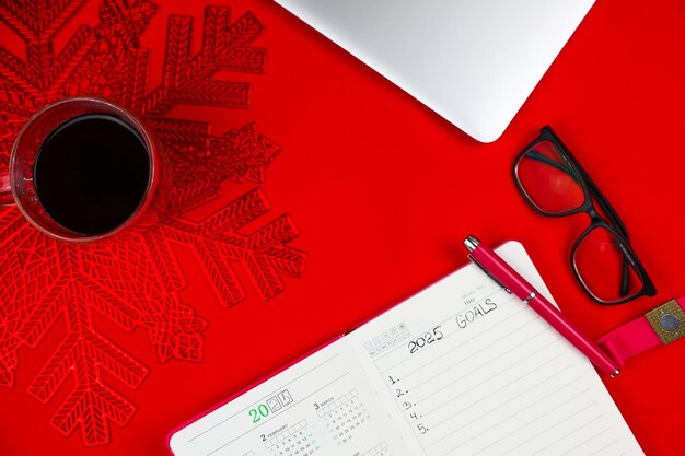 A close-up of a calendar with the Medicare Open Enrollment dates (October 15 - December 7) circled in red. The calendar is on a desk with a pen and a pair of reading glasses.