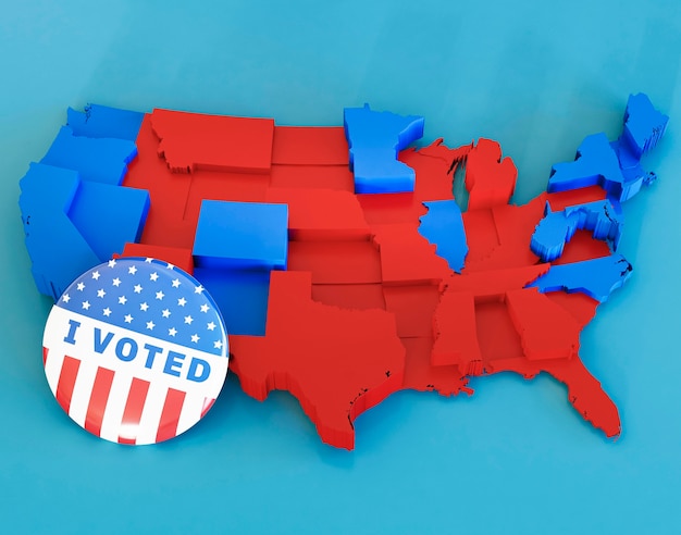 A map of the United States colored by the margin of victory in the 2016 presidential election, highlighting states with close contests.