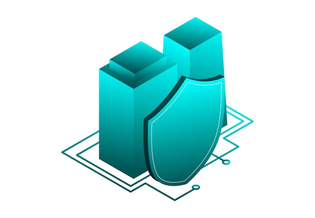 An illustration depicting a reinforced digital shield protecting a ballot box, symbolizing the layered approach to cybersecurity in elections. The shield is composed of multiple security icons like firewalls, encryption keys, and padlocks, all embedded within a patriotic US flag design.