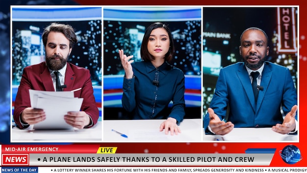 A split image showing contrasting scenes: on one side, a peaceful demonstration; on the other, a censored news broadcast, representing the potential effects of an amendment on public expression.