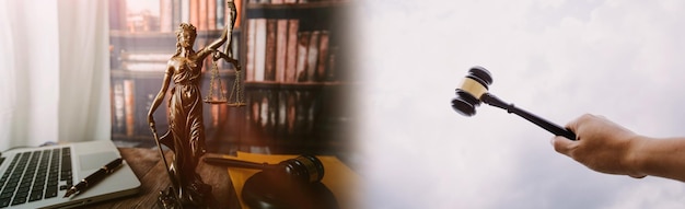 An image of a judge's gavel striking a sound block, superimposed over a blurred image of student loan applications, symbolizing the legal challenges and their potential impact on the program.