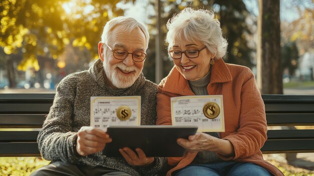 A split-screen infographic. On one side, an elderly couple smiles as they review their finances. On the other side, a single parent with a child looks relieved while paying bills online. The infographic highlights how COLA helps different beneficiary groups.