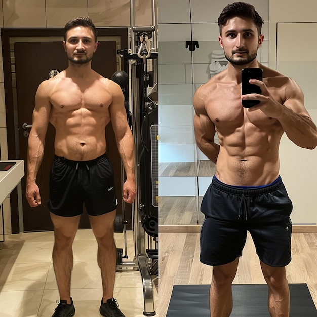 A split-screen image showing a