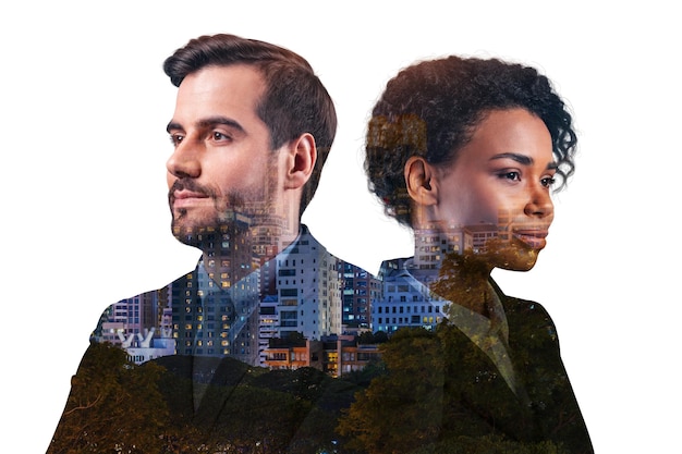 A split image showing two groups of people with opposing views on a social issue (e.g., gun control). One side is holding signs advocating for stricter gun laws, while the other side is holding signs supporting the right to bear arms.