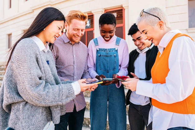 An image displaying a diverse group of people filling out SNAP application forms with assistance from social workers.